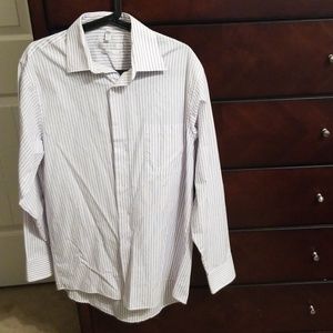 Geoffrey Beene blue and purple pinstripes